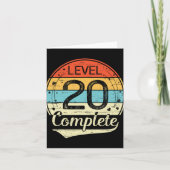 Level 20 Complete Retro 20e bruiloft Jubileum T Kaart (Voorkant)