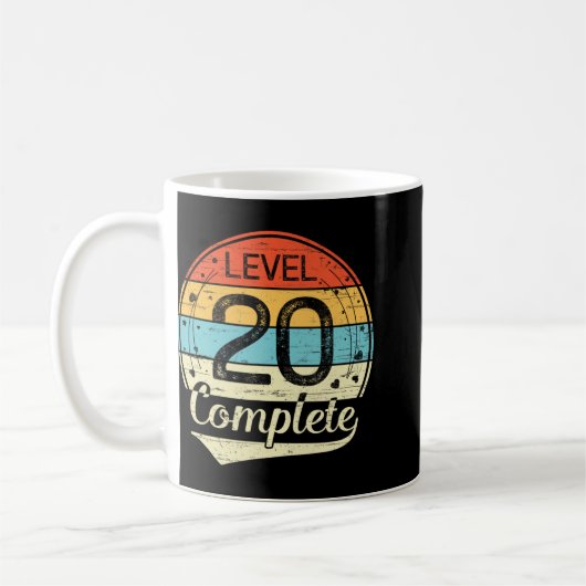 Level 20 Complete Retro 20e bruiloft Jubileum T Koffiemok (Links)