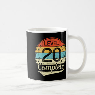 Level 20 Complete Retro 20e bruiloft Jubileum T Koffiemok