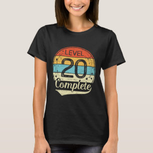 Level 20 Complete Retro 20e bruiloft Jubileum T T-shirt
