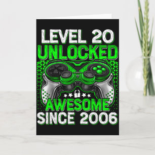 Level 20 Ontgrendeld 20 Jaar Oude Jongens 20e Verj Kaart