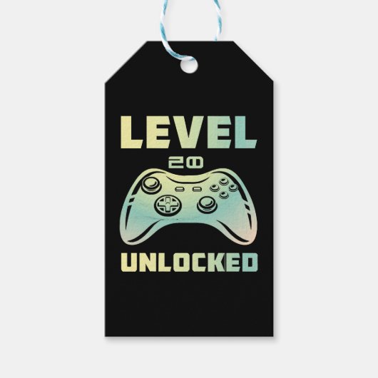 level 20 ontgrendeld cadeaulabel (Voorkant)