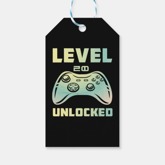 level 20 ontgrendeld cadeaulabel (Achterkant)