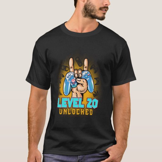 Level 20 Ontgrendeld Grappige Videospeler 20ste Ve T-shirt (Voorkant)