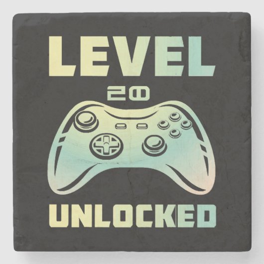 level 20 ontgrendeld stenen onderzetter (Voorkant)