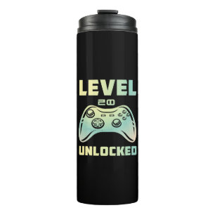 level 20 ontgrendeld thermosbeker