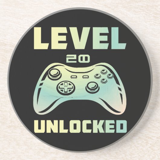 level 20 ontgrendeld zandsteen onderzetter (Voorkant)