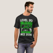 Level 20 Unlocked 20 Year Old Boys 20th Birthday B T-shirt (Voorkant volledig)