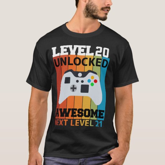 Level 20 Unlocked Verjaardag T-shirt (Voorkant)