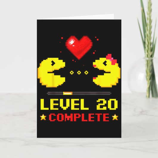 Level 20 Volledige Gamers 20e trouwdag Kaart (Voorkant)