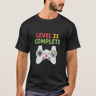 Level 21 Complete - 21e verjaardag Grappige videog T-shirt