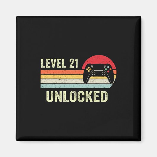 Level 21 Ontgrendeld 21ste Videospelletjes Verjaar Magneet (Voorkant)