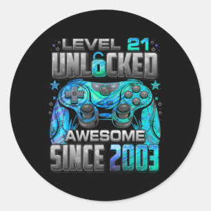 Level 21 Ontgrendeld Geweldig Sinds 2003 21ste Ver Ronde Sticker