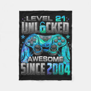 Level 21 Ontgrendeld Geweldig Sinds 2004 21e Verja Fleece Deken