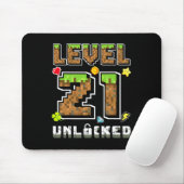 Level 21 Unlocked Birthday 21st Years Bday Gamer P Muismat (Met muis)