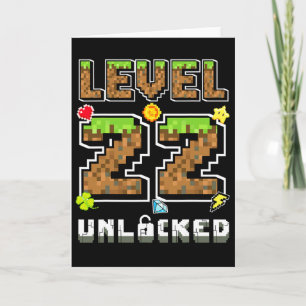Level 22 Ontgrendeld Verjaardag 22 Jaar Bday Gamer Kaart