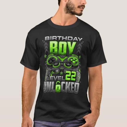 Level 22 Unlocked Awesome Since 2000 22nd Birthday T-shirt (Voorkant)