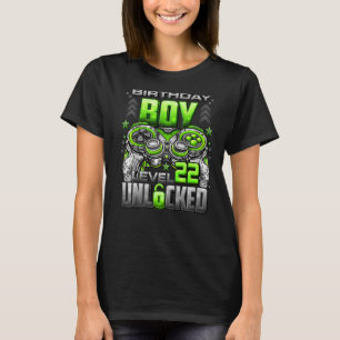 Level 22 Unlocked Awesome Since 2000 22nd Birthday T-shirt