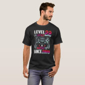 Level 22 Unlocked Awesome Since 2000 22nd Birthday T-shirt (Voorkant volledig)