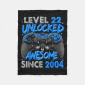 Level 22 Unlocked Awesome Since 2004 22nd Birthday Fleece Deken (Voorkant)