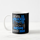 Level 22 Unlocked Awesome Since 2004 22nd Birthday Koffiemok (Links)