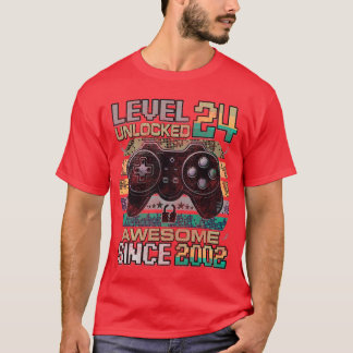 Level 24 Ontgrendeld Geweldig Sinds 2002 24ste Ver T-shirt