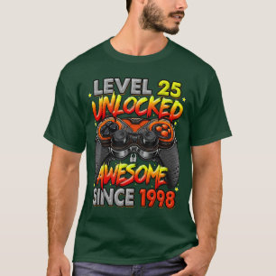 Level 25 Ontgrendeld Geweldig Sinds 1998 25e Verja T-shirt