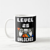 Level 25 Unlocked Video Game 25th Birthday Gift  Koffiemok (Links)