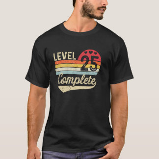 Level 25 Voltooid 25e Huwelijksjubileum 25 Jaar T-shirt