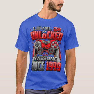 Level 26 Ontgrendeld Geweldig Sinds 1999 26ste Ver T-shirt