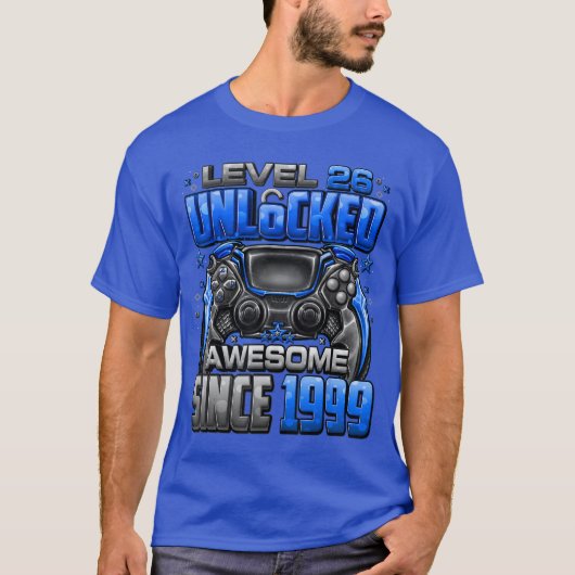 Level 26 Ontgrendeld Geweldig Sinds 1999 26ste Ver T-shirt (Voorkant)