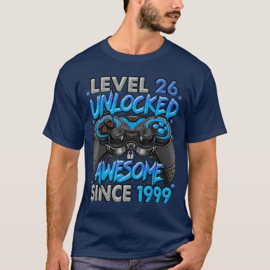 Level 26 Ontgrendeld Geweldig Sinds 1999 26ste Ver T-shirt (Voorkant)