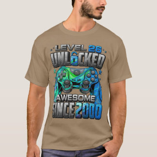 Level 26 Ontgrendeld Geweldig Sinds 2000 26ste Ver T-shirt