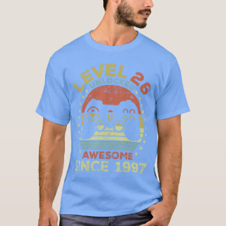 Level 26 Unlocked Awesome Since 1997 26th Birthday T-shirt