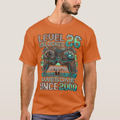 Level 26 Unlocked Awesome Since 2000 26th Birthday T-shirt (Voorkant)