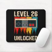 Level 26 Unlocked Video Game Controller Birthday M Muismat (Met muis)