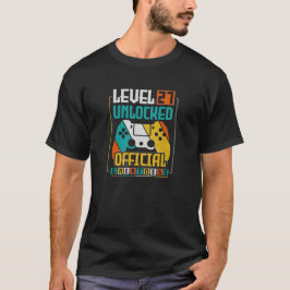 Level 27 Unlocked 27th Birthday Gamer 27 Year Old T-shirt