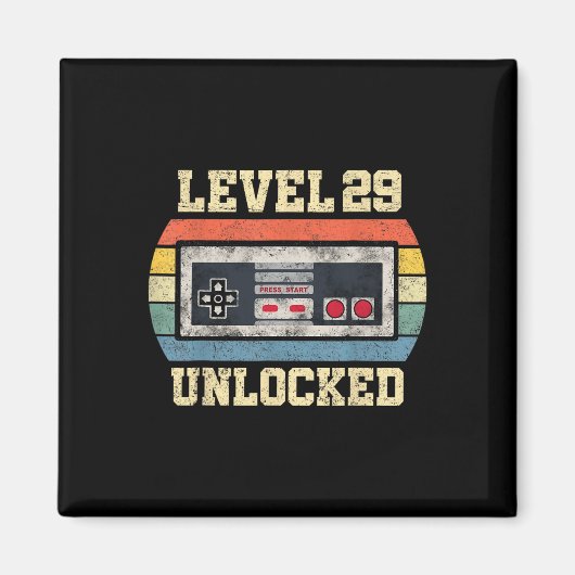 Level 29 Ontgrendeld 29 Jaar Oud Cadeau Grappige G Magneet (Voorkant)