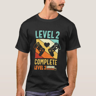 Level 2 Complete 2 Anniversary 2nd Wedding Anniver T-shirt
