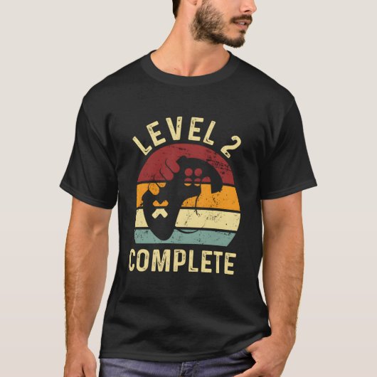 Level 2 Complete 2 Year Anniversary 2Nd Wedding Fo T-shirt (Voorkant)