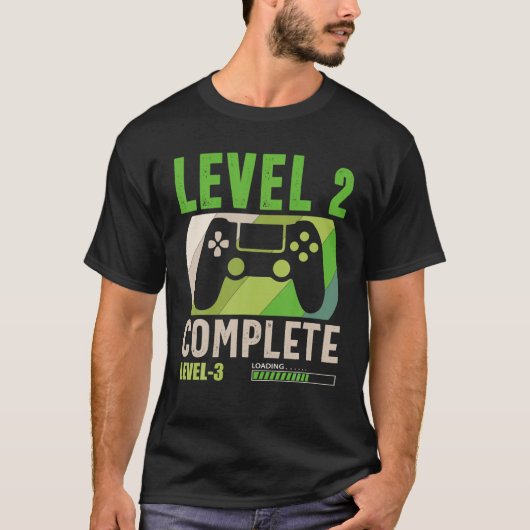 Level 2 Complete Level 3 Loading 2Nd Birthday Vide T-shirt (Voorkant)