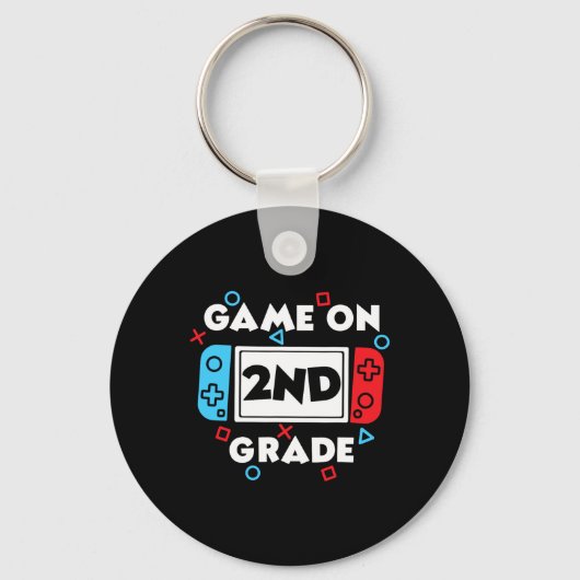Level 2 Ontgrendeld Ck Naar School Gamer Ontwerp V Sleutelhanger (Voorkant)