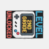 Level 2e klas ontgrendeld Ck naar school gamer jon Fleece Deken (Voorkant (Horizontaal))