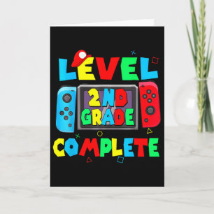 Level 2e klas voltooid laatste schooldag video kaart