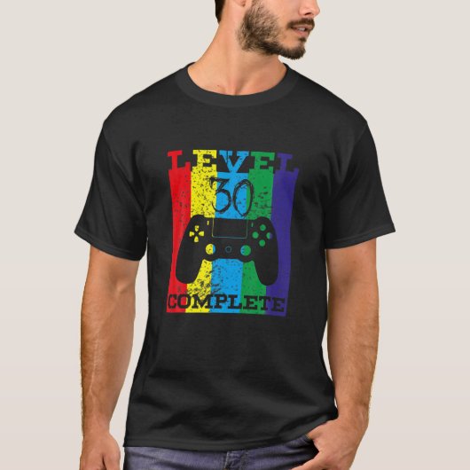 Level 30 Complete 1990 Gamer-controller Cadeaus T-shirt (Voorkant)