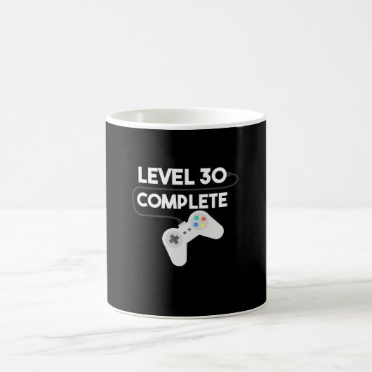 Level 30 Complete Funny Gamer Birthday Graphic Koffiemok (Center)