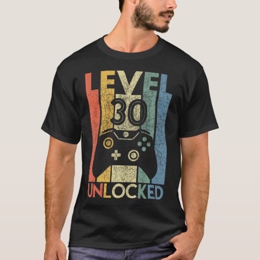 Level 30 Ontgrendeld Shirt Grappige Video Gamer 30 (Voorkant)