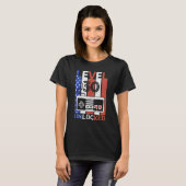 Level 30 Ontgrendelde American Flag Videogame 30th T-shirt (Voorkant volledig)