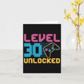 Level 30 Ontgrendelde Verjaardag Gaming Kaart (Gele Bloem)