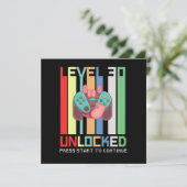 Level 30 Unlock 1990 30 th Birthday Gift Kaart (Staand voorkant)